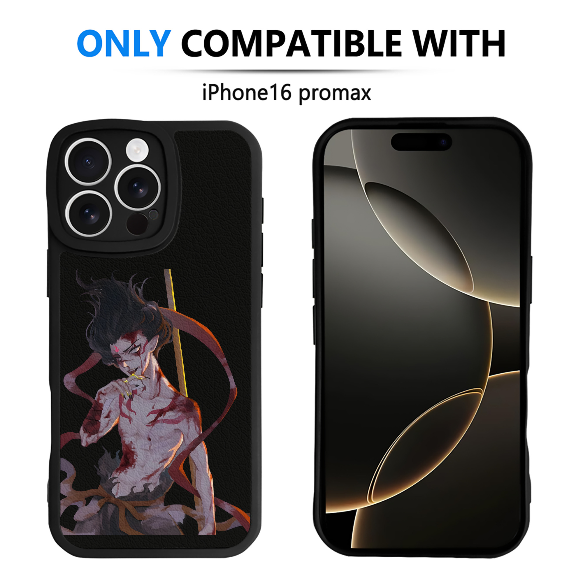 （画像用） Ne Zha 2 ナタ 魔童の大暴れ 【iPhone 16シリーズ対応】シリコンスマホケース（レザー調） 材質：シリコン